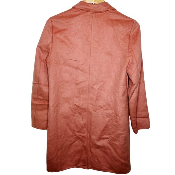 Lauren by Ralph Lauren Women's Small Wool Blend Long 2 Button Rose Pink Jacket - Picture 4 of 13